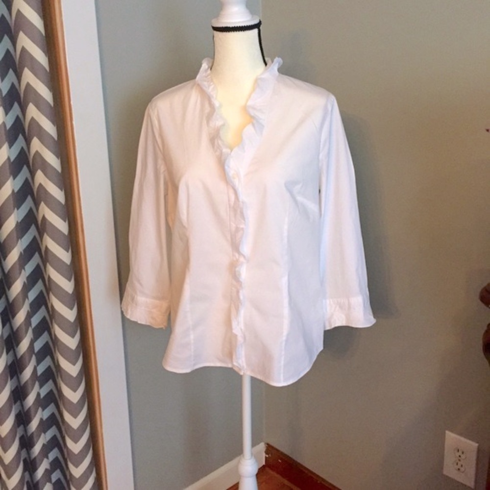 SPENSE 3/4 SLEEVE BLOUSE WITH RUFFLES